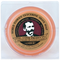 Colonel Conk Amber Glycerine Shave Soap (2.0 oz. Bar) CC114