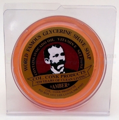 Colonel Conk Amber Glycerine Shave Soap (3.15 oz. Super Bar) CC123