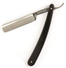 Dovo Solingen Colonel Conk Straight Razor (5/8 Inch Half Hollow Ground Carbon Steel Blade) Black Acrylic Handle CC504B
