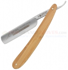 Dovo Solingen 120 5860 Natural Straight Razor (5/8 Inch Full Hollow Ground Carbon Steel Blade) Bamboo Wood Handle DOV1205860