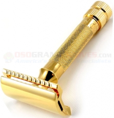 Dovo Merkur 34 003 HD Gold Safety Razor (Straight Bar) Gold Plated DV34003