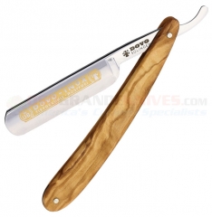 Dovo Solingen 41 5875 Straight Razor (5/8 Inch Full Hollow Ground Stainless Steel Blade) Olivewood Handle DV415875