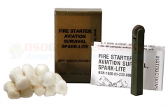 Spark-Lite Aviation/Military Survival Firestarter Kit with 8 TinderQuik Tabs (Olive Drab) FSS-SL3-OD