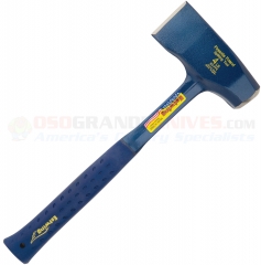 Estwing FF4 Fireside Friend Splitting Axe Tool (14.25 Inches Overall Length) Blue Nylon Deep Cushion Safety Grip + Leather Sheath ESFF4