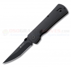 Columbia River CRKT Hissatsu Outburst Spring Assisted Folding Knife (3.87 Inch Black Plain Blade) Black GFN Handle 2903