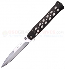 Cold Steel 26SP Ti-Lite Folding Knife (4.0 Inch Satin Plain Stiletto Blade) Zy-Ex Handle 26SPZ