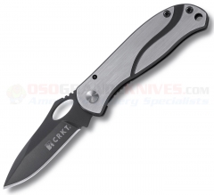 Columbia River CRKT 6470 Pazoda 2 FrameLock Folding Knife (2.125 Inch Gray Plain Blade) Stainless Steel Handle