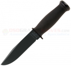 KA-BAR Mark I Survival Knife Fixed (5.125 Inch 1095 Cro-Van Black Plain Blade) Kraton Handle + Kydex Sheath 2221