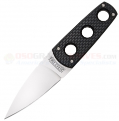 Cold Steel 11SDT Secret Edge Neck Knife Fixed (3.5 Inch AUS8A Satin Plain Blade) Faux G10 Handle Secure-Ex Sheath