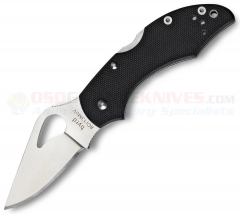 Spyderco Byrd BY10GP2 Robin 2 Folding Knife, PlainEdge Blade, Black G10 Handles
