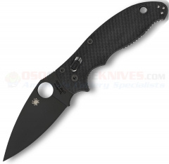Spyderco C101GPBBK2 Manix 2 Ball Bearing Lock Tactical Folding Knife (3.375 Inch S30V Black Plain Blade) Black G10 Handle