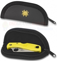 Spyderco 18C Small Faux Leather Padded Zipper Knife Pouch (5 Inches Overall) C18C