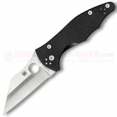 Spyderco C85GP2 Yojimbo 2 Compression Lock Folding Knife (3.125 Inch S30V Satin Plain Blade) Black G10 Handle