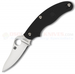 Spyderco C94PBK3 UK Penknife 3 SlipIt Folding Knife (3.0 Inch CTS-BD1 Drop Point Satin Plain Blade) Black FRN Handle