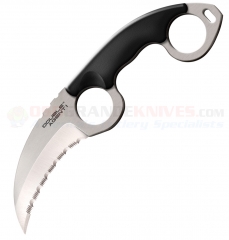 Cold Steel 39FKS Double Agent I Karambit Knife Fixed (3.0 Inch Hawkbill Satin Serrated Blade) Griv-Ex Handle + Secure-Ex Sheath CS39FKS