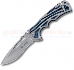 Columbia River CRKT Nirk Tighe 2 Folding Knife (3.25 Inch Drop Point Plain Blade) Skeletonized Stainless Steel Handle 5240
