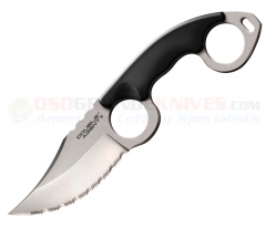 Cold Steel 39FNS Double Agent II Neck Knife Fixed (3 Inch AUS8A Clip Point Serrated Blade) Grivory Handle Secure-Ex Sheath