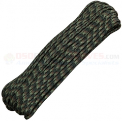 Woodland Camo 550 Paracord 100 ft. Hank (Type III Mil Spec 7 Strand Parachute Cord) Made in USA RG005H