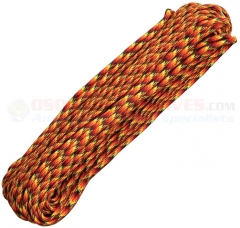 Fire Ball Orange 550 Paracord 100 ft. Hank (Type III Mil Spec 7 Strand Parachute Cord) Made in USA RG006H