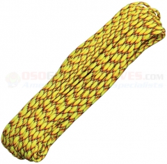 Explode Yellow 550 Paracord 100 ft. Hank (Type III Mil Spec 7 Strand Parachute Cord) Made in USA RG007H