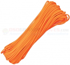Neon Orange 550 Paracord 100 ft. Hank (Type III Mil Spec 7 Strand Parachute Cord) Made in USA RG105H