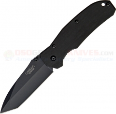 Camillus Carbonitride Titanium Liner Lock Folding Knife (2.87 Inch Tanto VG10 Black Plain Blade) Black G10 Handle CM18673