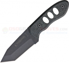 Camillus Choker Every Day Carry Neck Knife Fixed (2.5 Inch 1095HC Black Plain Tanto Blade) Micarta Handle + Kydex Sheath CM19088