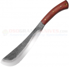 Condor Tool & Knife Pack Golok Survival Knife Fixed (11 Inch 1075HC Hammer Finished Plain Blade) Hardwood Handle + Leather Sheath 252-11HC
