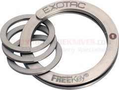 Exotac FREEKey System (High-Grade Stainless Steel Smart Keyring + 3 Mini FREEKey Rings) ET2825