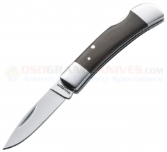 Boker Magnum Jewel Lockback Folding Pocket Knife (2.17 Inch Satin Plain Blade) Rosewood Handle w/ Polished Bolsters 01MB318