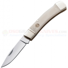 Boker Gentlemans White Bone Lockback Pocket Knife (High Carbon Stainless Steel Blade) 3.75 Inches Closed 110250WB