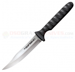 Cold Steel Bowie Spike Neck Knife (4.0 Inch Satin Plain Clip Point Blade) Faux G10 Handle + Secure-Ex Sheath 53NBS