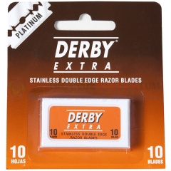 Derby Extra Platinum Stainless Double-Edge Safety Razor Blades (10-Pack) DE115