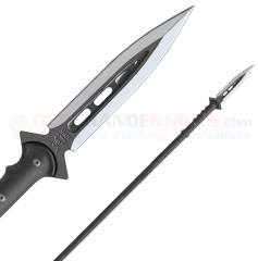 United Cutlery M48 Survival Spear (8.0 Inch Double-Edge Spearpoint Blade) Black FRN Handle + Rubber Sheath 2961