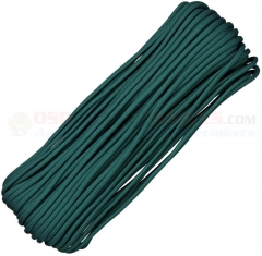 Teal Green 550 Paracord 100 ft. Hank (Type III Mil Spec 7 Strand Parachute Cord) Made in USA RG015H