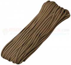 Brown 550 Paracord 100 ft. Hank (Type III Mil Spec 7 Strand Parachute Cord) Made in USA, RG027H