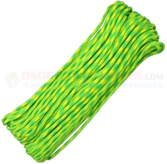 Lemon-Lime 550 Paracord 100 ft. Hank (Type III Mil Spec 7 Strand Parachute Cord) Made in USA RG1026H