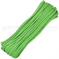 Green Speck Camo 550 Paracord 100 ft. Hank (Type III Mil Spec 7 Strand Parachute Cord) Made in USA RG112H