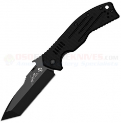 Kershaw Emerson CQC-8K Tanto Framelock Folding Knife (3.5 Inch Black Blade) G10 Handle 6044TBLK