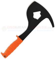 Ontario SP16 SPAX Orange Firefighter Axe Tool (8 Inch Carbon Steel Blade) Orange Kraton Handle + Leather Cordura Sheath 8687OR