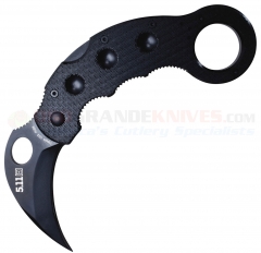 5.11 Tactical Karambit Folding Knife (2.87 Inch Hawkbill Blade) Black FRN Handle 51105-018