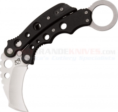Mantis Knives MK-4 Vuja De Balisong Karambit Crossover Knife (2 Inch Hawkbill Blade) Black G10 Handle MANMK4