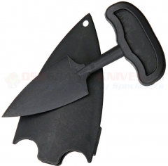 Sticker T-Handle Push Dagger Thermoplastic Knife (2.5 Inch Polycarbonate Black Blade) + Plastic Sheath M4262