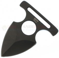 BenchMark Push Dagger Knife (1.75 Inch Black Stainless Double-Edge Blade) Black Nylon Sheath BMK030
