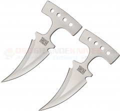 Combat Ready Saber Tooth Two Piece Push Dagger Knife Set (3.5 Inch Double-Edge Curved Blade) Stainless Steel T-Handle CO044S