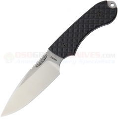 Bradford Knives Guardian4 Fixed Blade EDC Knife (4.62 Inch N690 Spearpoint Blade) Black G10 Handles BRADG4BK