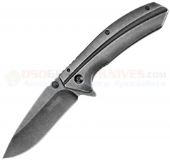 Kershaw 1306BW Filter Folding Knife (3.25 Inch Blackwash Blade) Blackwash Stainless Steel Handle