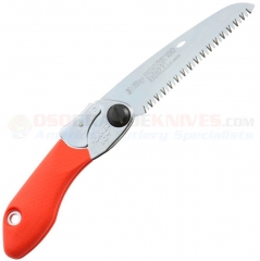 Silky Saws PocketBoy 130 Folding Landscape Hand Saw (5.12 Inch 130mm Large Tooth Blade) Red Rubber Overmolded Aluminum Handle 346-13 SKS34613