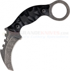 MTech Karambit Neck Knife (1.75 Inch 440A Stainless Hawkbill Blade) Black G-10 Handle MT2033 MT2030