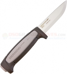 Morakniv Mora of Sweden Robust Fixed (3.63 Inch Carbon Steel Blade) Black and Gray Rubber Handle 01518